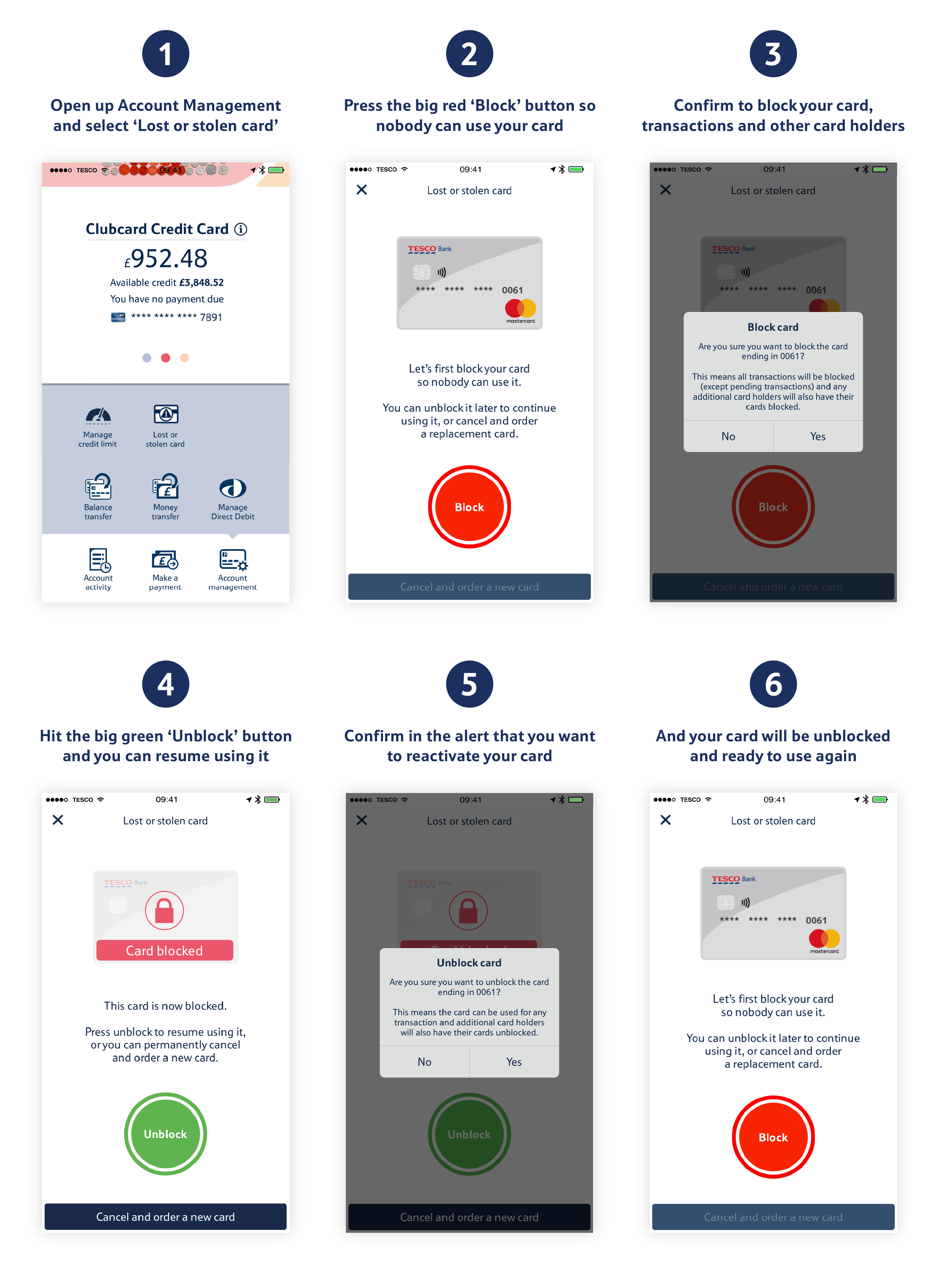 Block Unblock Or Replace Your Credit Card With Our Mobile Banking App Tesco Bank Community 6677